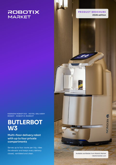 Keenon BUTLERBOT W3 többszintes szervizrobot – Termékprospektus