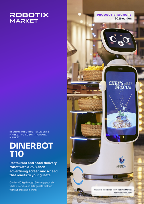 Keenon DINERBOT T10 Robot per consegne e marketing – Brochure del prodotto